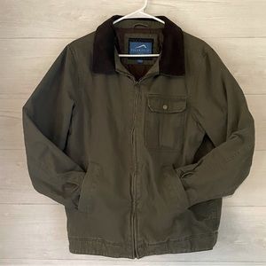 Men's Polar Edge Jacket Green Brown Size SMALL